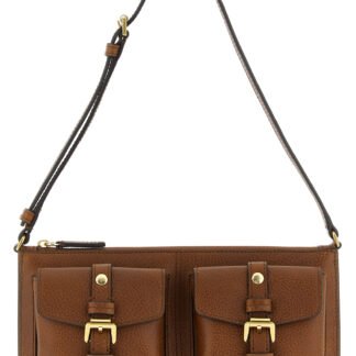 Brown Calfskin Shoulder Bag