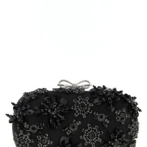 Black Polyester Clutch Bag