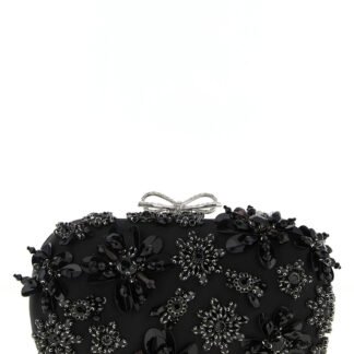 Black Polyester Clutch Bag