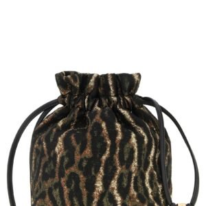 Brown Polyester Clutch Bag