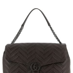 Brown Calfskin Shoulder Bag