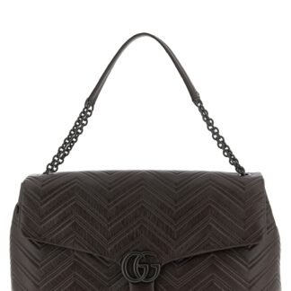 Brown Calfskin Shoulder Bag