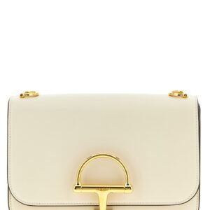 White Calfskin Shoulder Bag