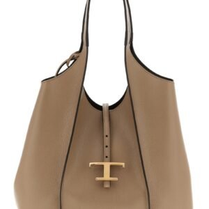 Beige Calfskin Tote Bag