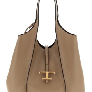 Beige Calfskin Tote Bag
