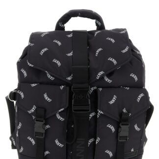 Black Polyester Backpack