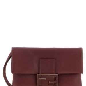 Bordeaux Lamb Leather Clutch Bag