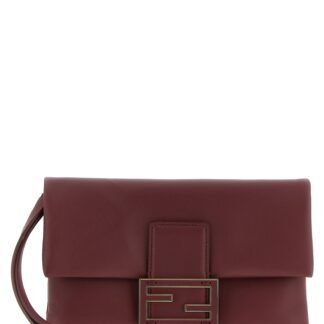Bordeaux Lamb Leather Clutch Bag