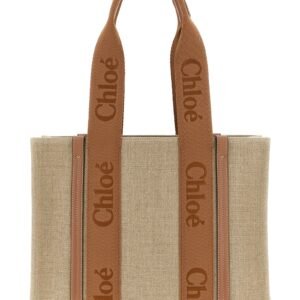 Brown Linen Tote Bag