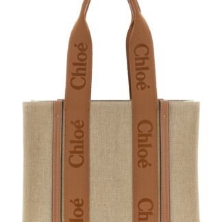 Brown Linen Tote Bag