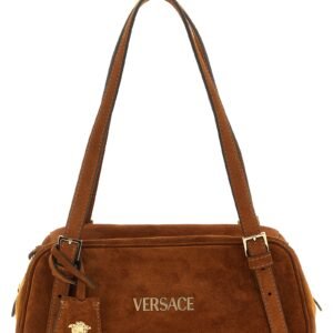 Brown Calfskin Shoulder Bag