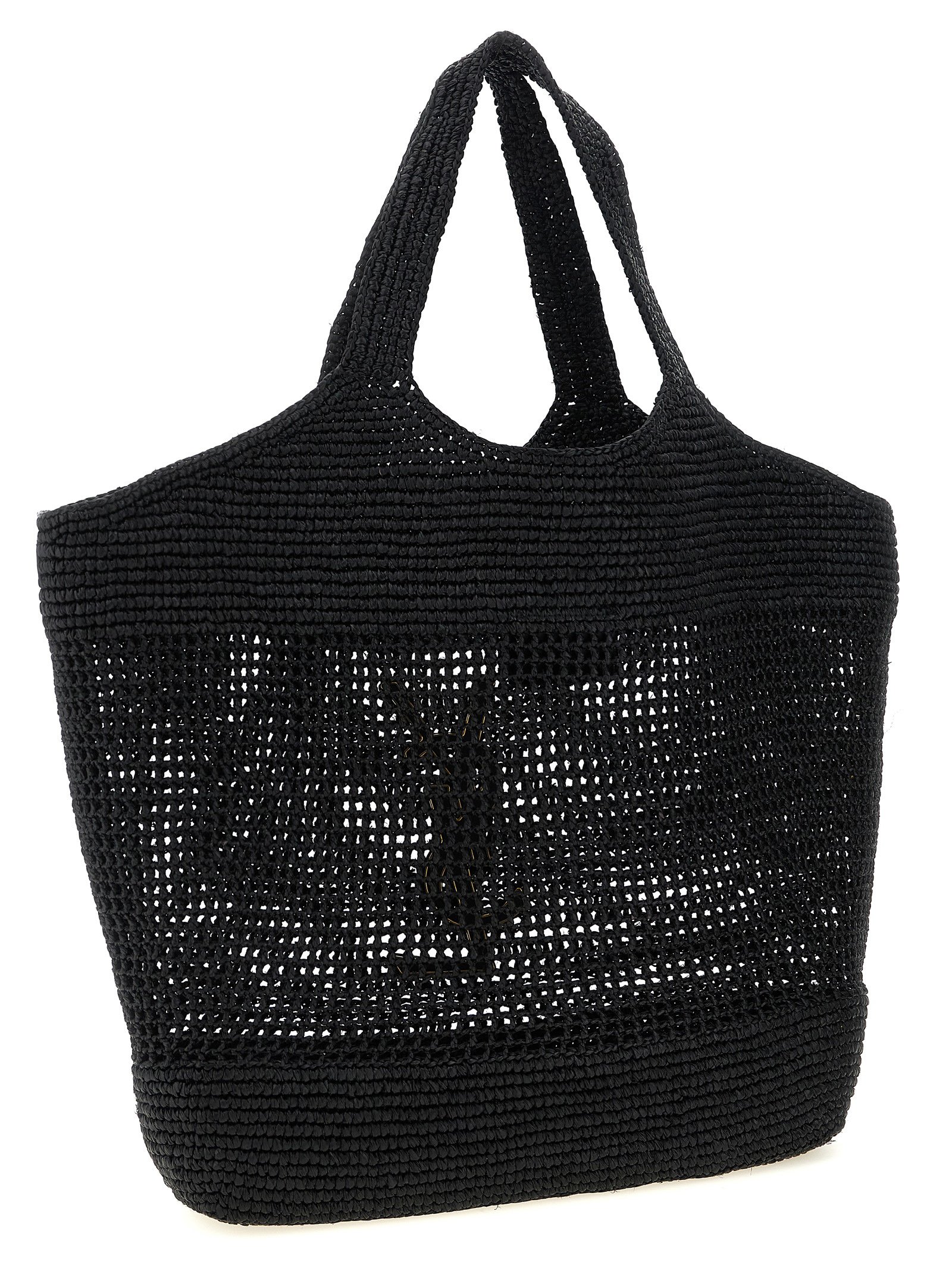 Black Raffia Tote Bag - Image 2