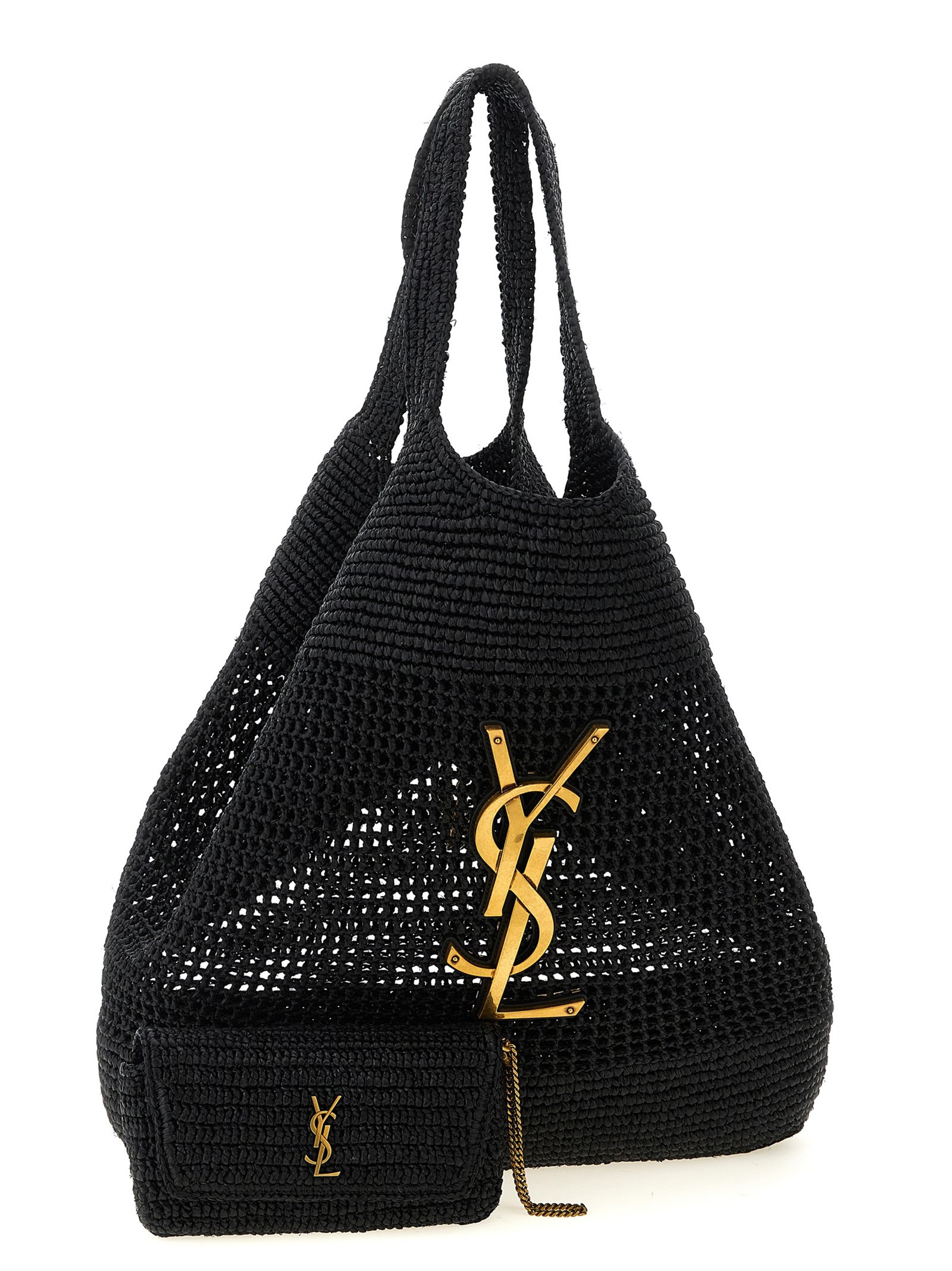 Black Raffia Tote Bag - Image 3