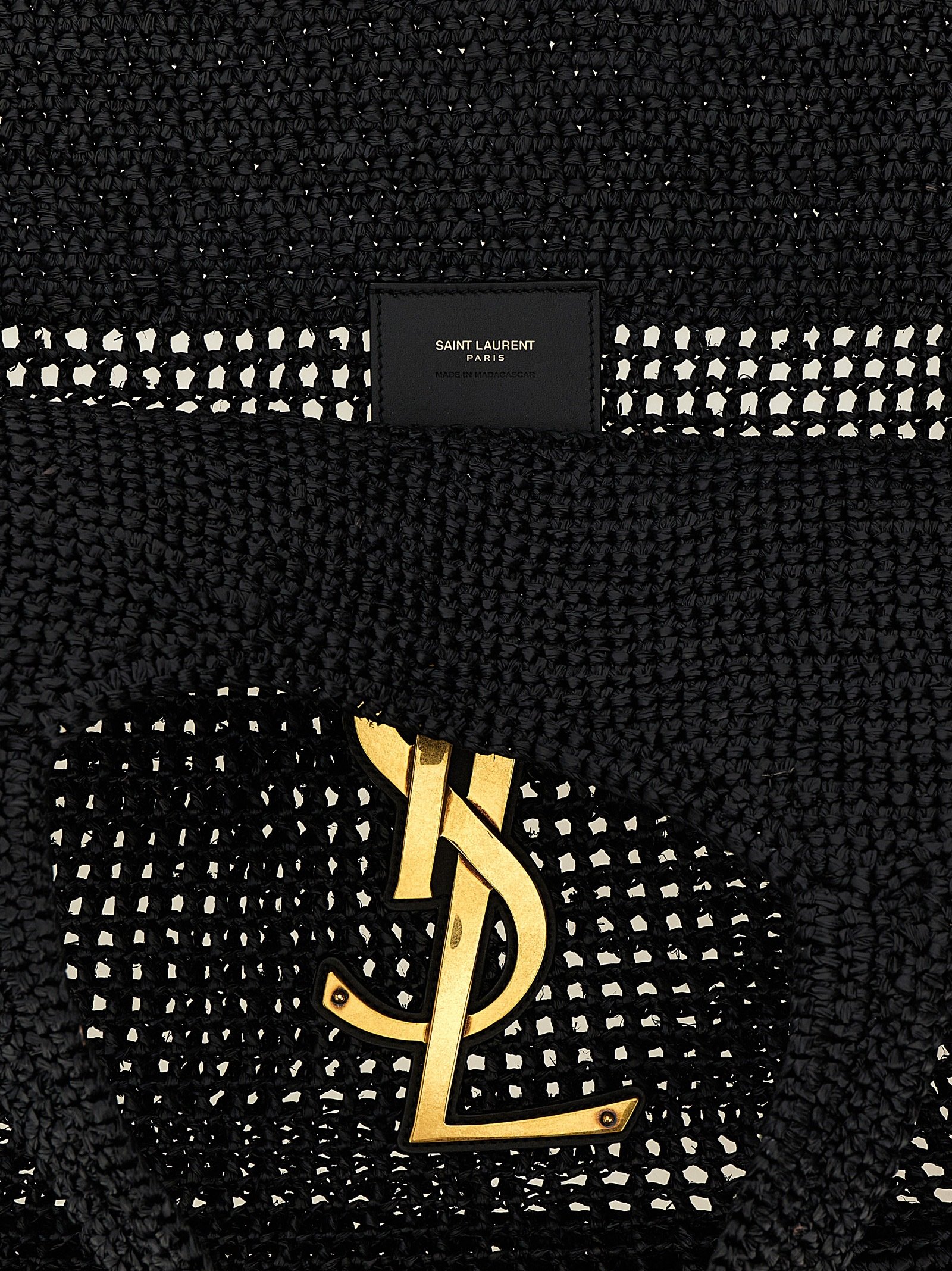Black Raffia Tote Bag - Image 4