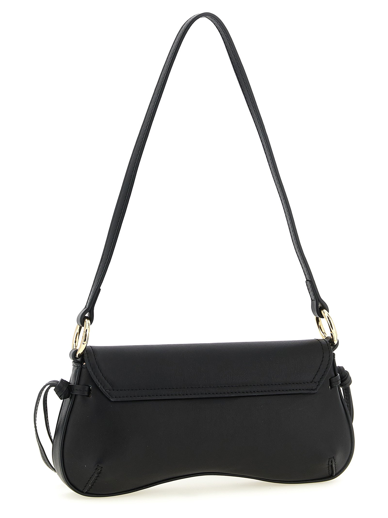 Black Leather Shoulder Bag - Image 2
