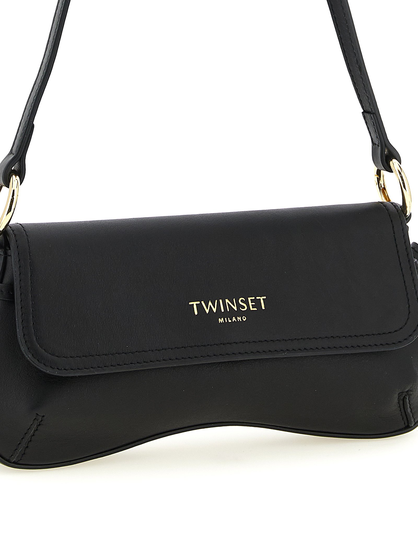 Black Leather Shoulder Bag - Image 3