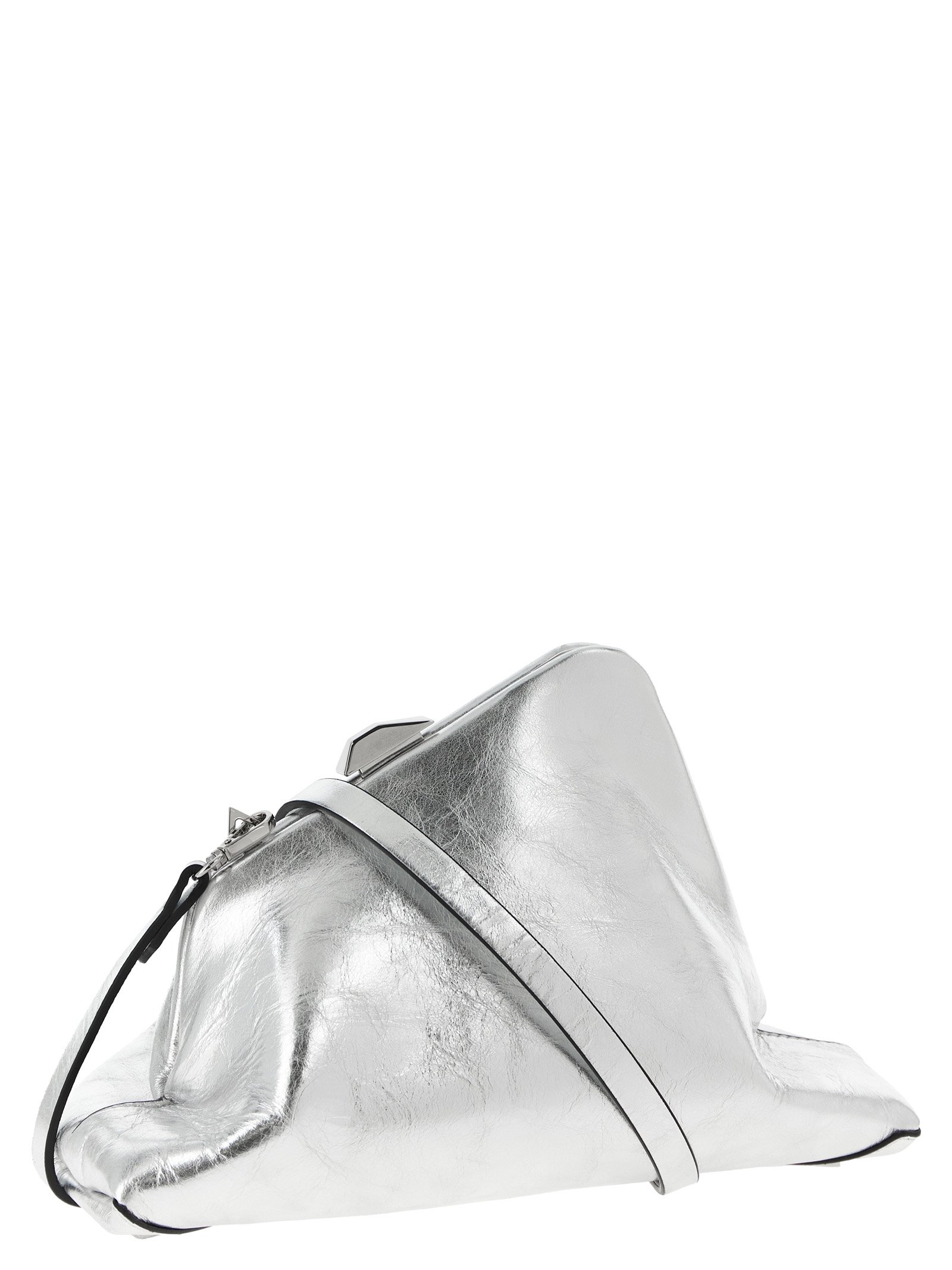 Silver Calfskin Clutch Bag - Image 2