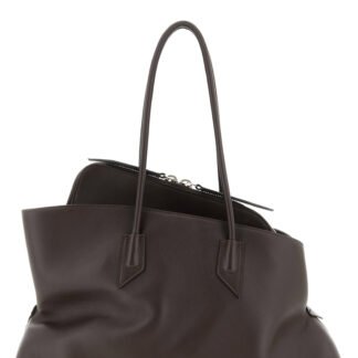 Brown Calfskin Shoulder Bag