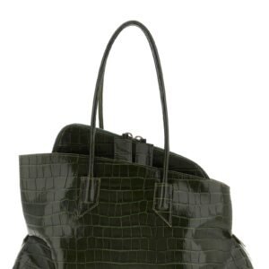 Bicolor Calfskin Shoulder Bag