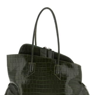 Bicolor Calfskin Shoulder Bag