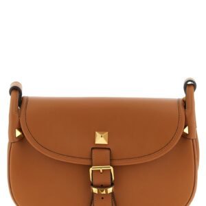 Brown Calfskin Shoulder Bag