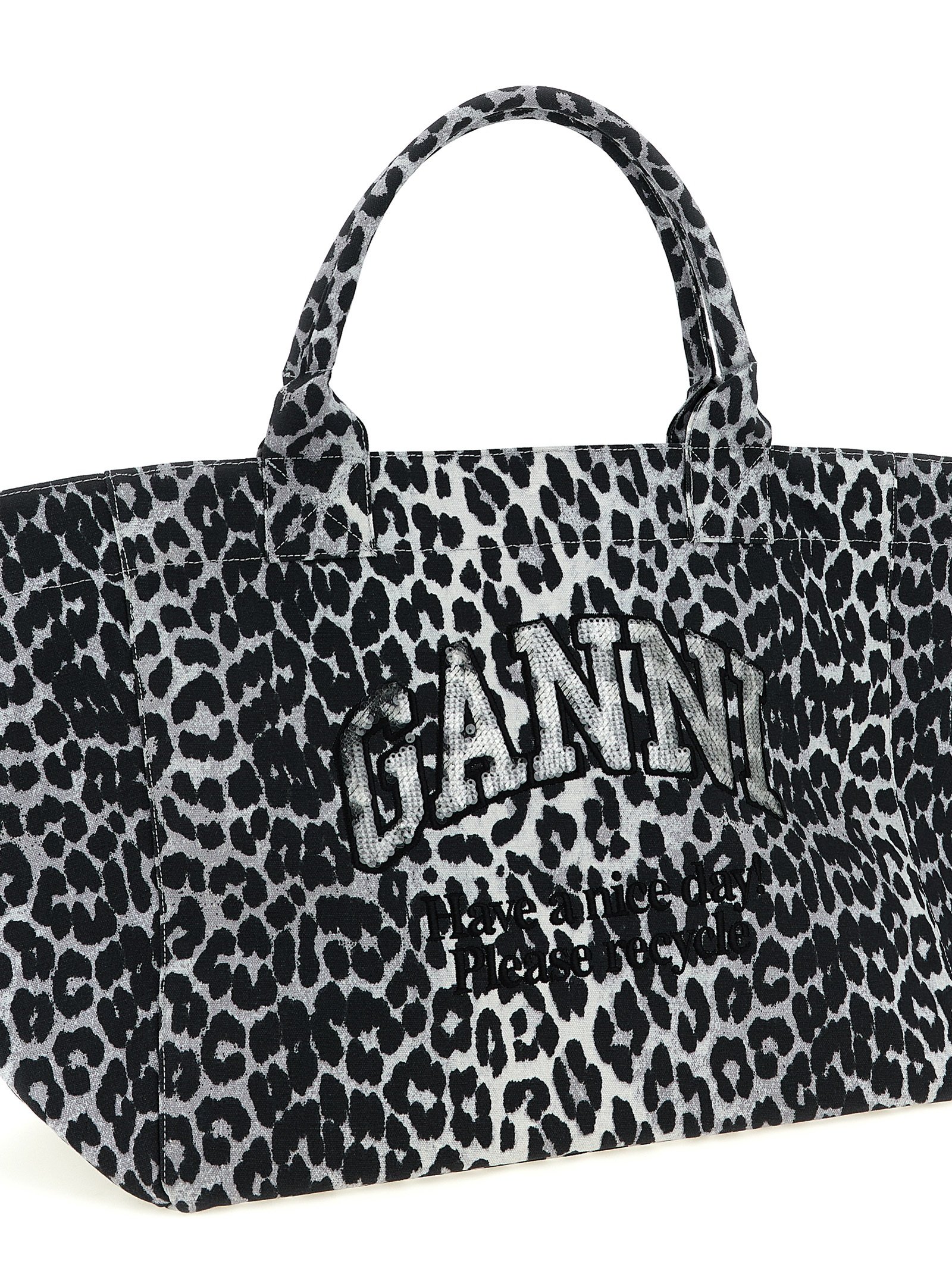 Gray Recycled Cotton Tote Bag - Image 3