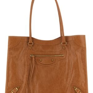 Brown Lamb Leather Shoulder Bag