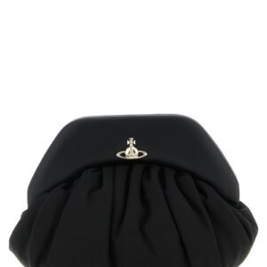 Black Viscose Clutch Bag