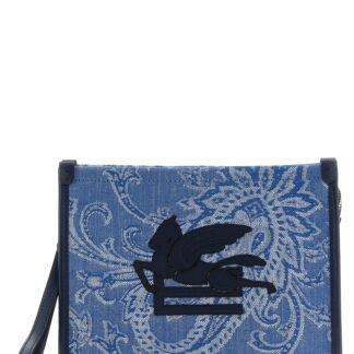Blue Cotton Clutch Bag