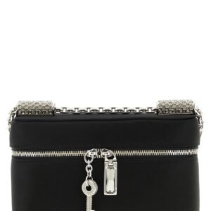 Black Viscose Crossbody Bag