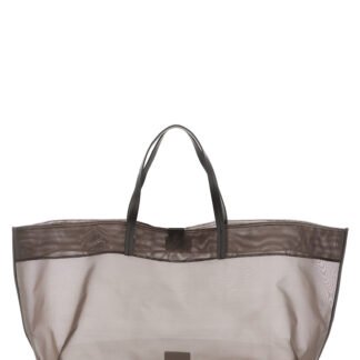 Brown Polyamide Tote Bag