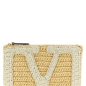 White Viscose Clutch Bag