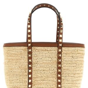 Beige Straw Tote Bag