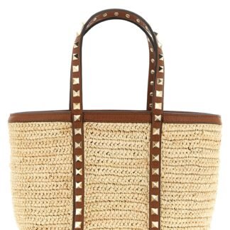 Beige Straw Tote Bag