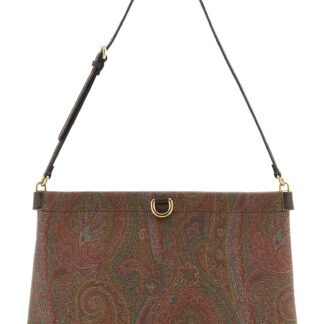 Brown Cotton Clutch Bag