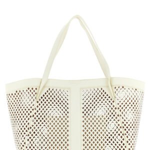 White Leather Tote Bag
