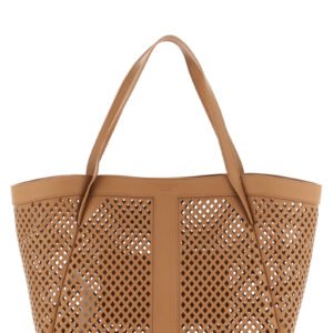 Brown Polyethylene Tote Bag