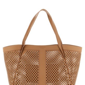 Brown Polyethylene Tote Bag
