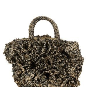 Bicolor Raffia Handbag