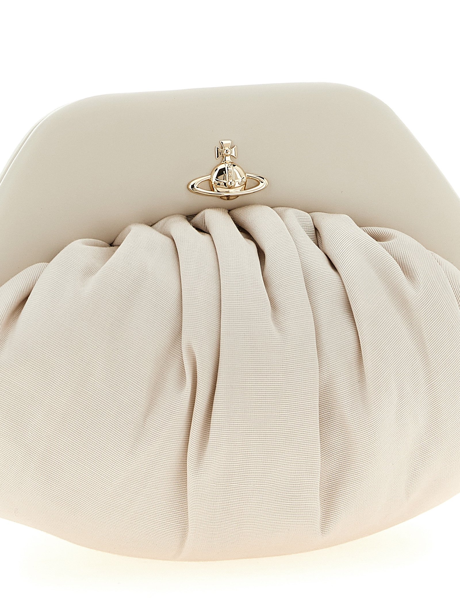 Beige Viscose Clutch Bag - Image 3
