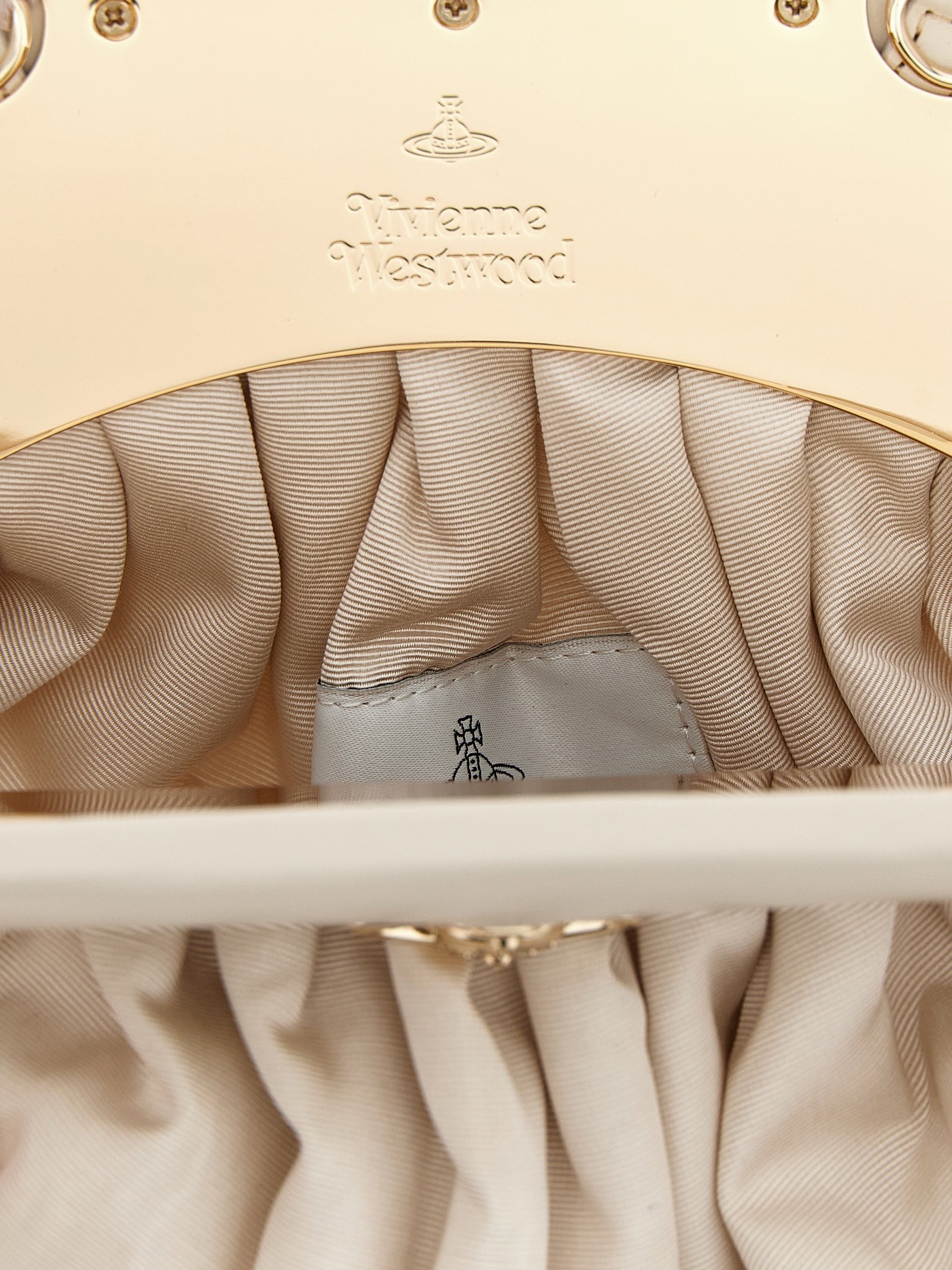 Beige Viscose Clutch Bag - Image 4