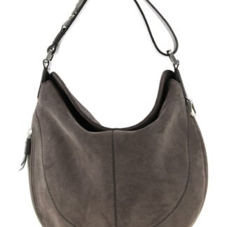 Gray Calfskin Shoulder Bag