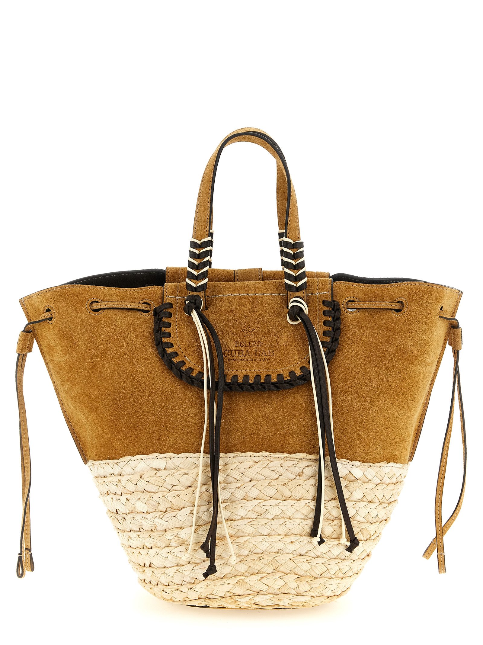 Beige Leather Tote Bag