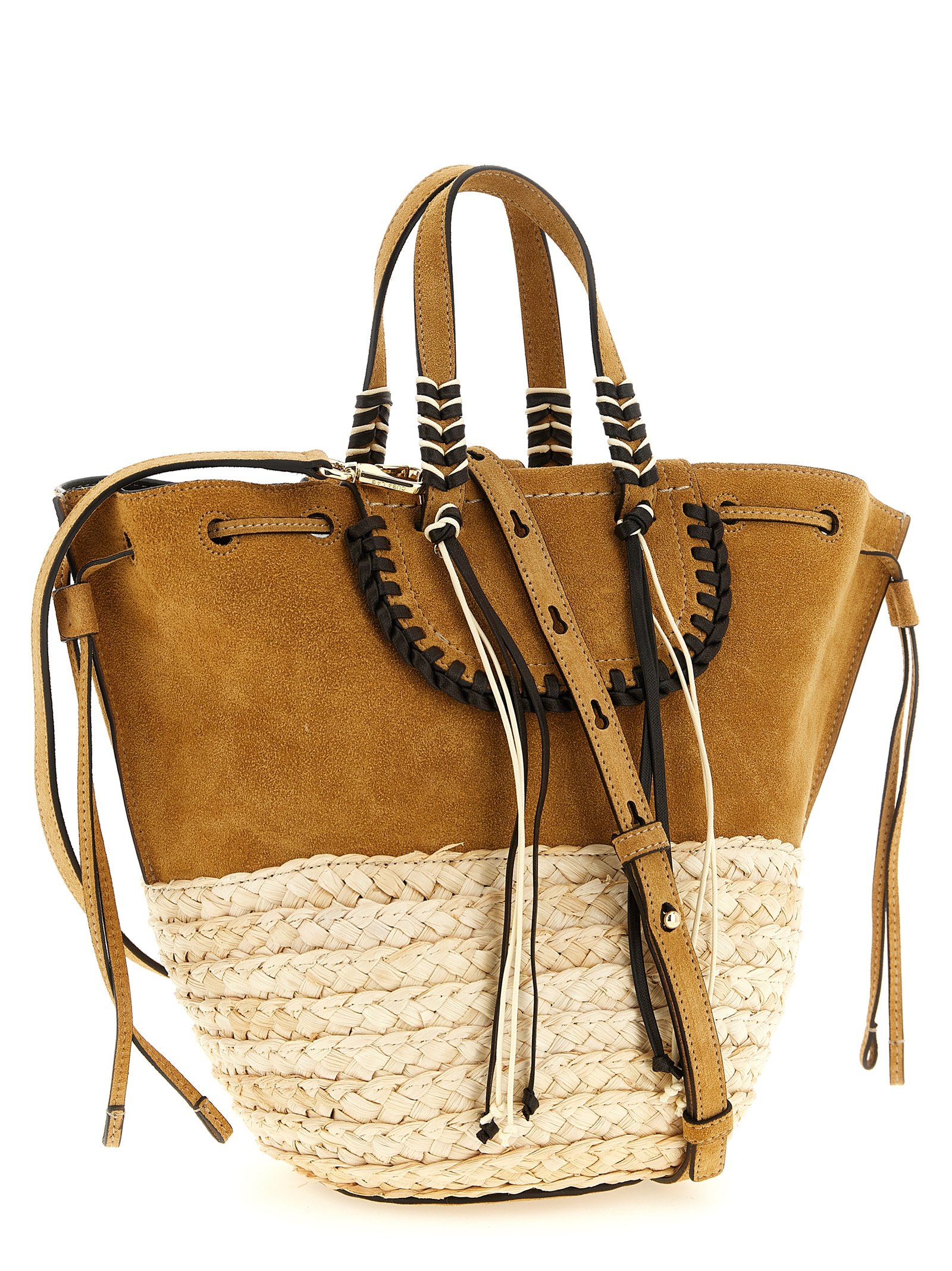Beige Leather Tote Bag - Image 2