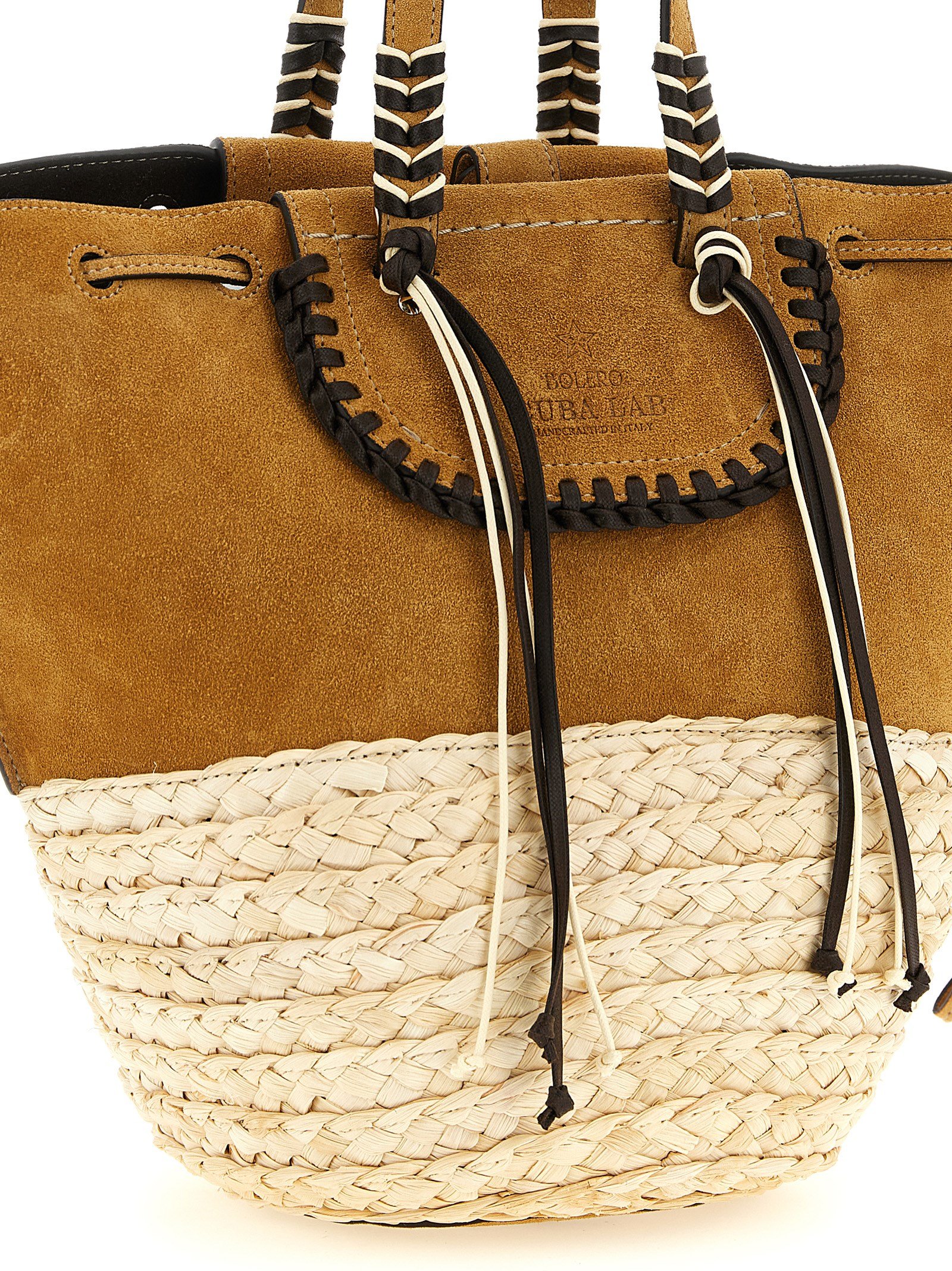 Beige Leather Tote Bag - Image 3