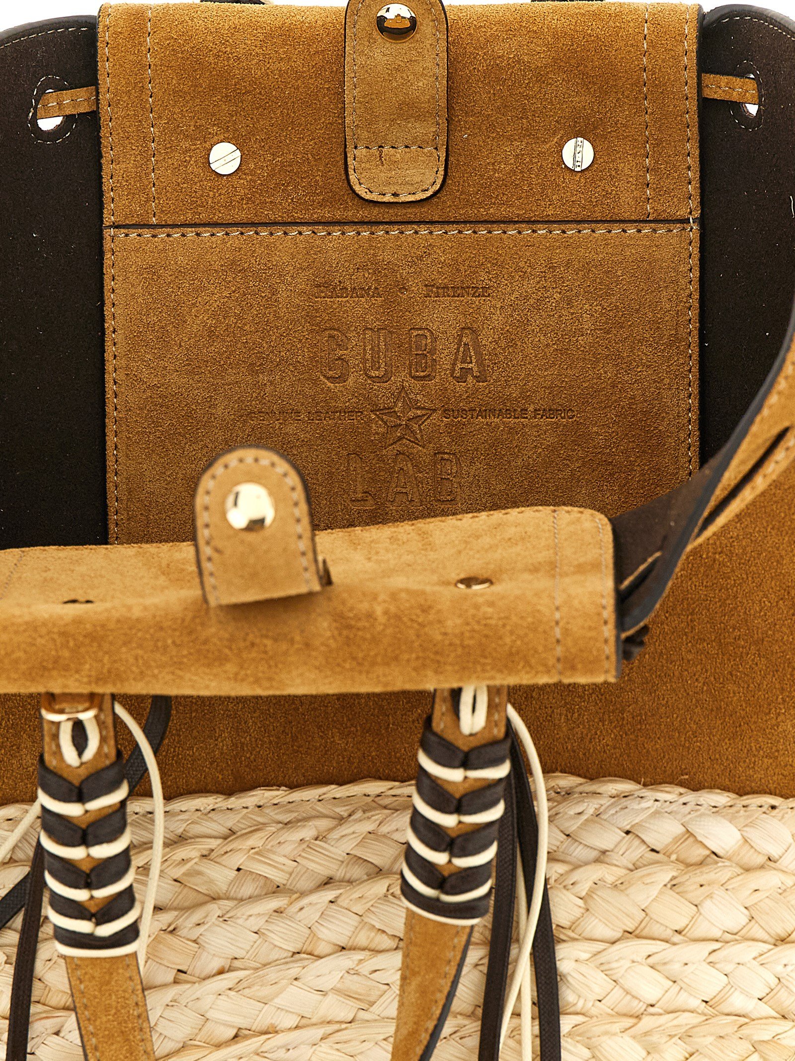 Beige Leather Tote Bag - Image 4