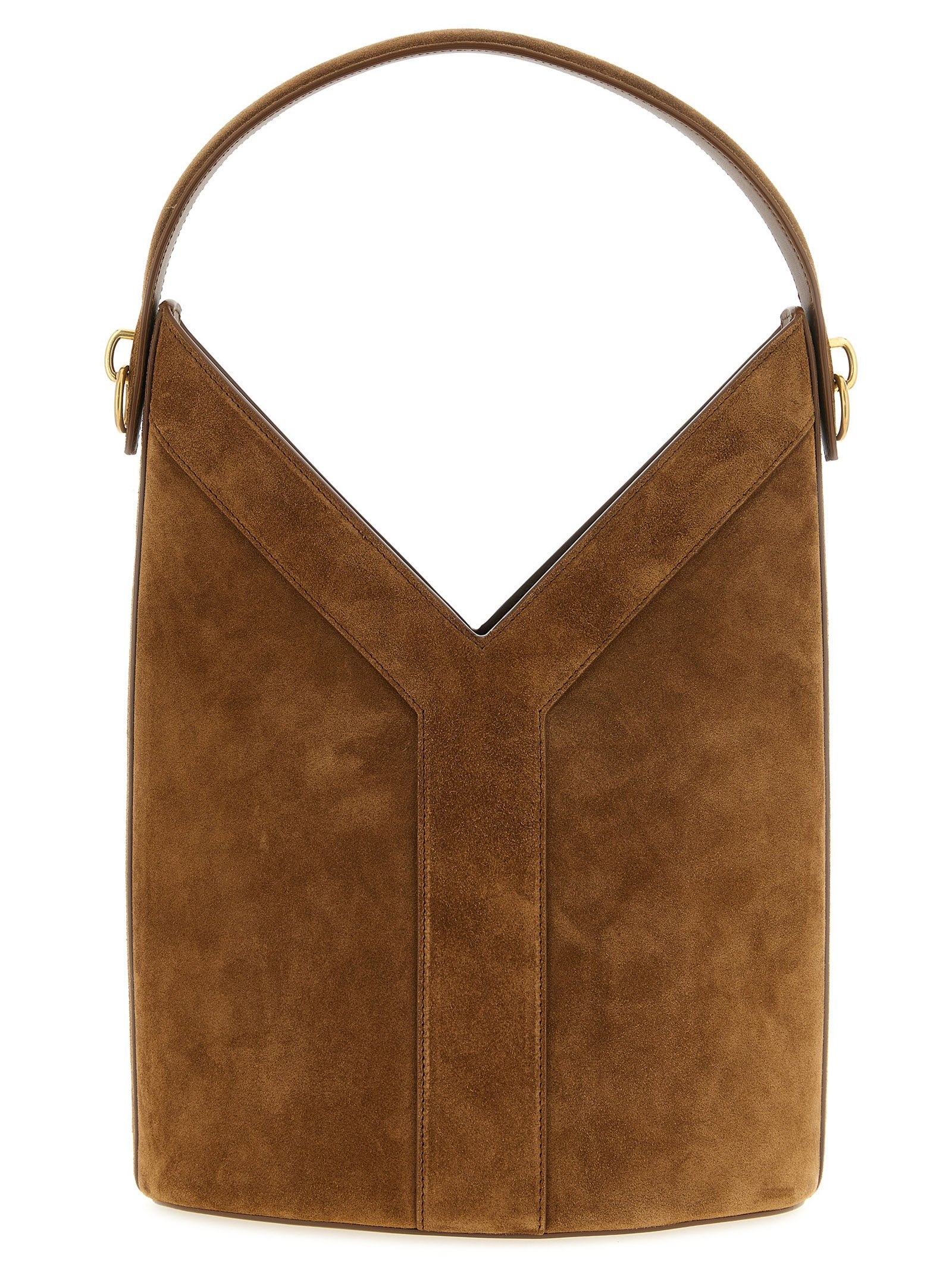 Brown Calfskin Shoulder Bag