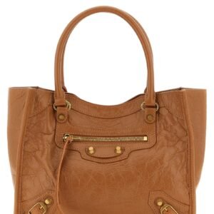 Brown Lamb Leather Tote Bag