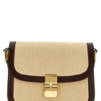 Beige Cotton Crossbody Bag