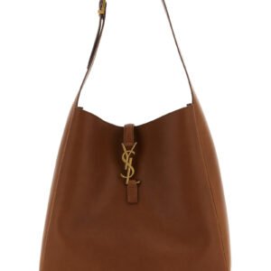 Brown Calfskin Shoulder Bag